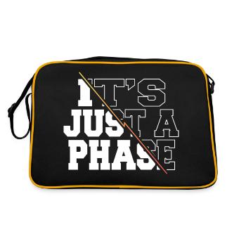 jokes astronomy astronomy tshirt art christmas - Retro Tasche - Schwarz/Gold - Hinten