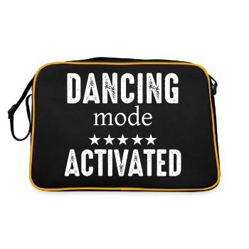 Dancing Dance Music - Retro Tasche - Schwarz/Gold - Hinten