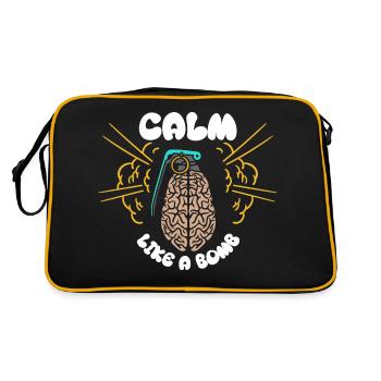Ruhig wie eine Bombe Nationaler - Retro Tasche - Schwarz/Gold - Hinten