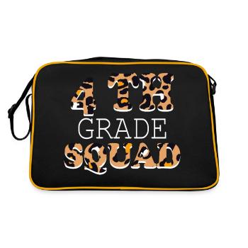 Lehrergeschenke der 4. Klasse für Lehrer - Retro Tasche - Schwarz/Gold - Hinten