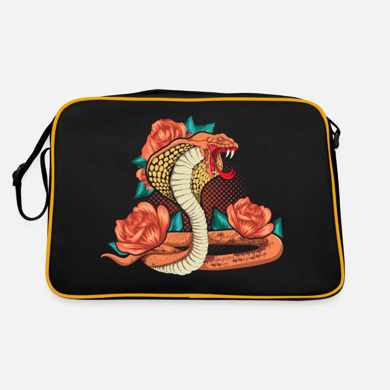 Predator Snake Vintage Roses Cadeau Cobra Sac Retro