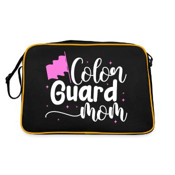 color guard mom Design for a militar dancer - Retro Tasche - Schwarz/Gold - Hinten