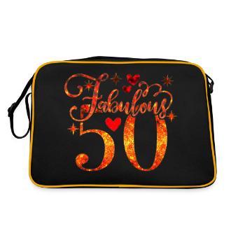 50th Birthday vintage retro Born in 1973 Birthday - Retro Bag - black/gold - Back