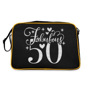 50th Birthday vintage retro Born in 1973 Birthday - Retro Bag - black/gold - Back