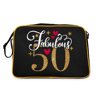 50th Birthday vintage retro Born in 1973 Birthday - Retro Bag - black/gold - Back