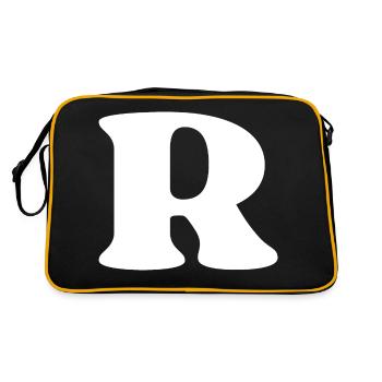 Letter r - Retro Bag - black/gold - Back