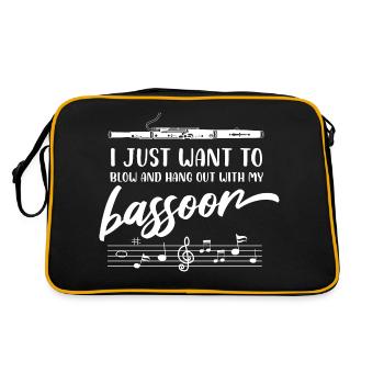 souffler et traîner avec mon basson Design - Sac Retro - noir/or - Dos