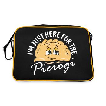 Je suis juste ici pour la cuisine polonaise Pierogi Polsk - Sac Retro - noir/or - Dos