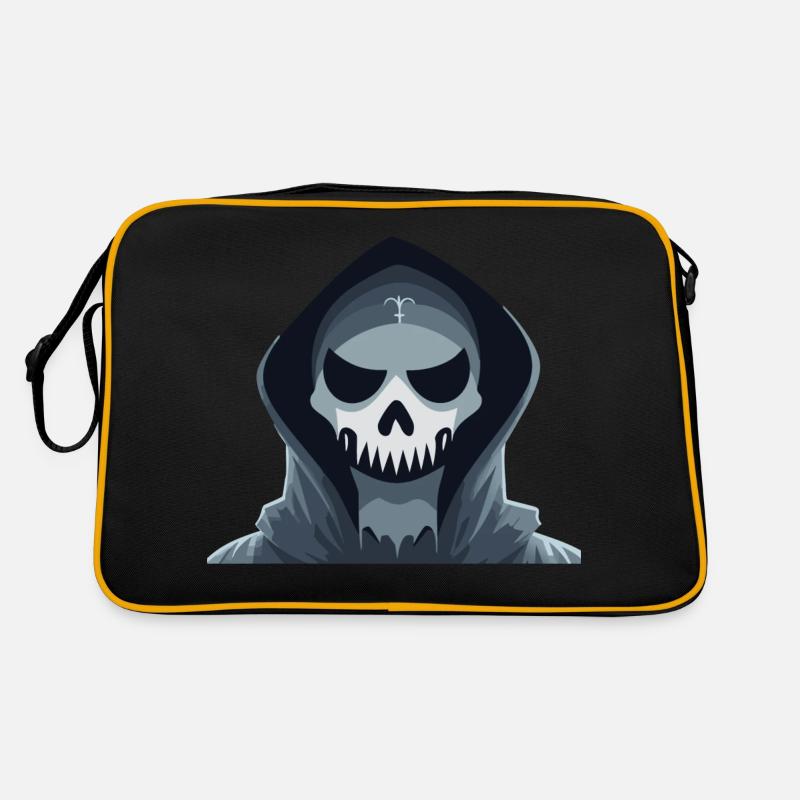Der Blaue Sensenmann: Gesicht der Dunkelheit Retro Tasche
