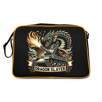 Dragon Slayer Knight Ren Faire LARP, Renaissance - Retro Tasche - Schwarz/Gold - Hinten