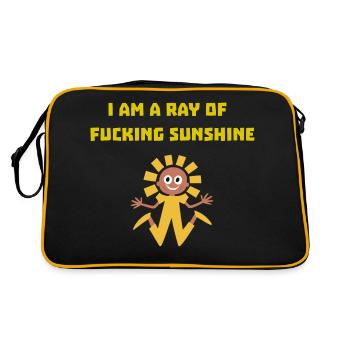 t-shirt Je suis un rayon de soleil - Sac Retro - noir/or - Dos