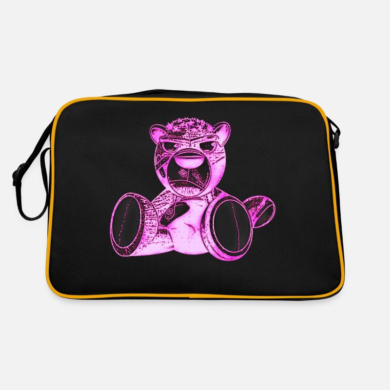 Creepy Teddy Rose - Sac Retro - noir/or