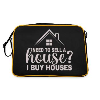Avez-vous besoin d’une maison à vendre que j’achète - Sac Retro - noir/or - Dos