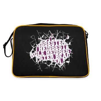 Citation de race de chien Bachhund propriétaire de chien limier - Sac Retro - noir/or - Dos