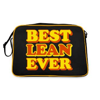 Lean First Name Funny Gift - Retro Bag - black/gold - Back