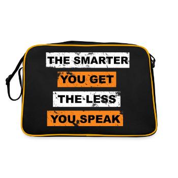 Plus vous êtes intelligent, moins vous parlez en disant - Sac Retro - noir/or - Dos