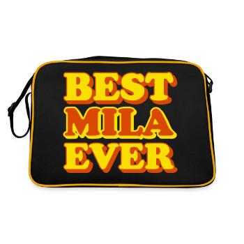 Funny gift with first name Mila - Retro Bag - black/gold - Back