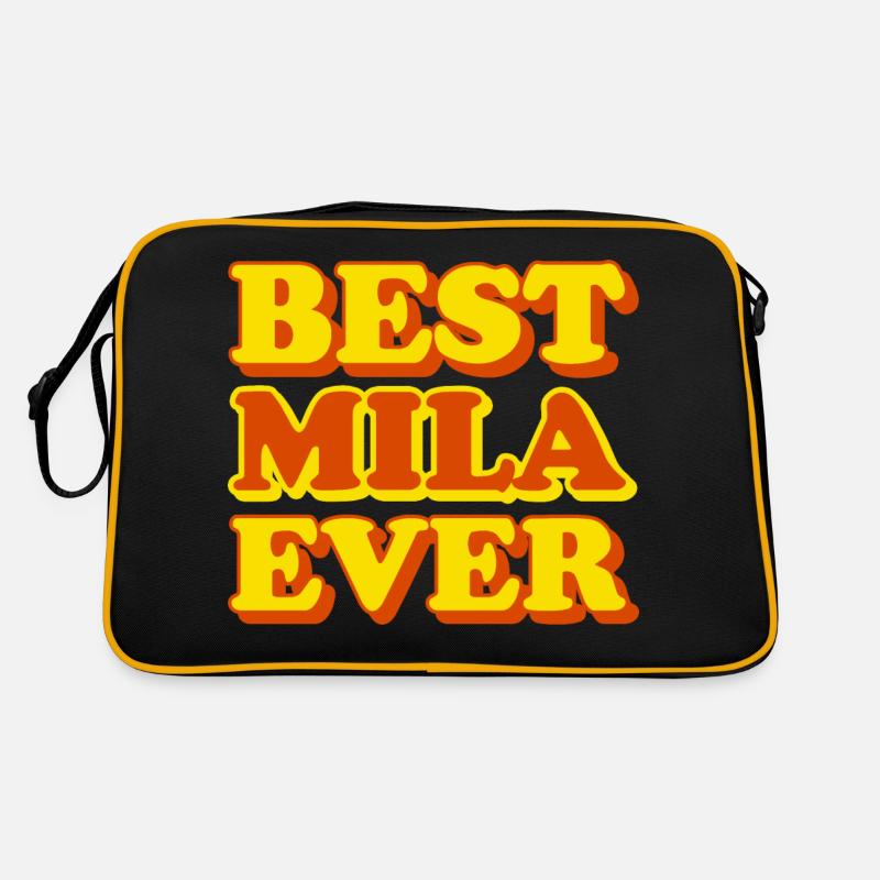 Funny gift with first name Mila Retro Bag