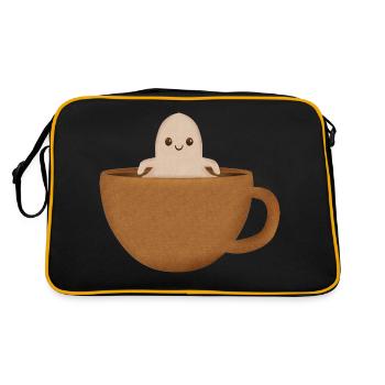 Petit fantôme mignon café - Sac Retro - noir/or - Dos