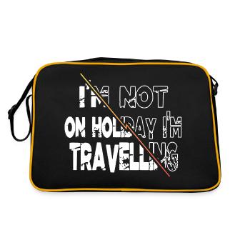 outdoors eat sleep travel repeat france - Retro Tasche - Schwarz/Gold - Hinten