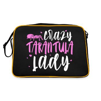 Tarantula Girl - Spider Arachnid Lover Tarantula - Retro Tasche - Schwarz/Gold - Hinten