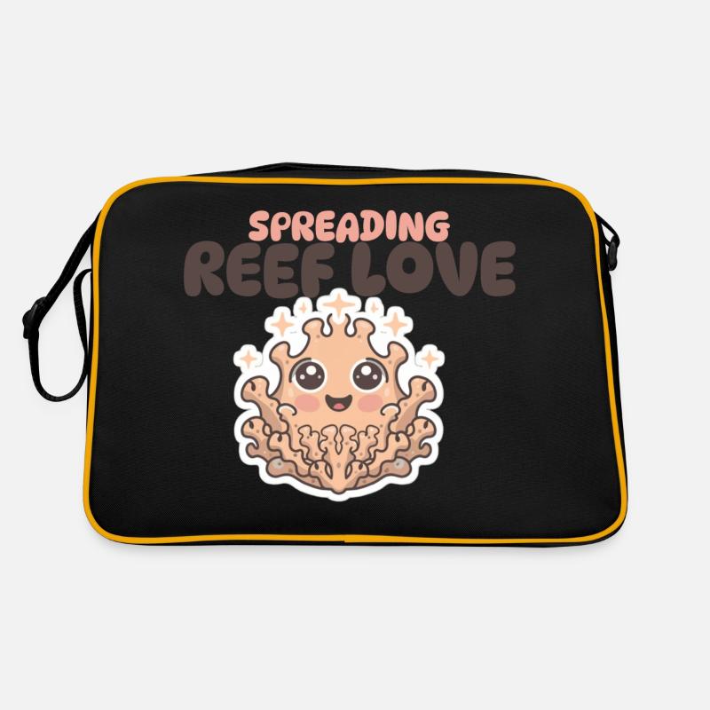 spreading reef love - Retro Bag - black/gold