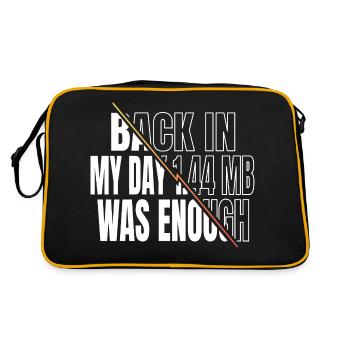 gift informatics nurse girl jokes - Retro Bag - black/gold - Back
