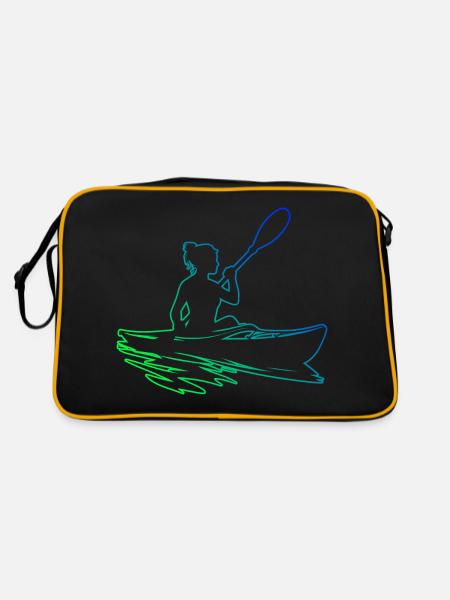 Kayak Kayak Femmes Kayak Canoë Homme - Sac Retro - noir/or - Dos