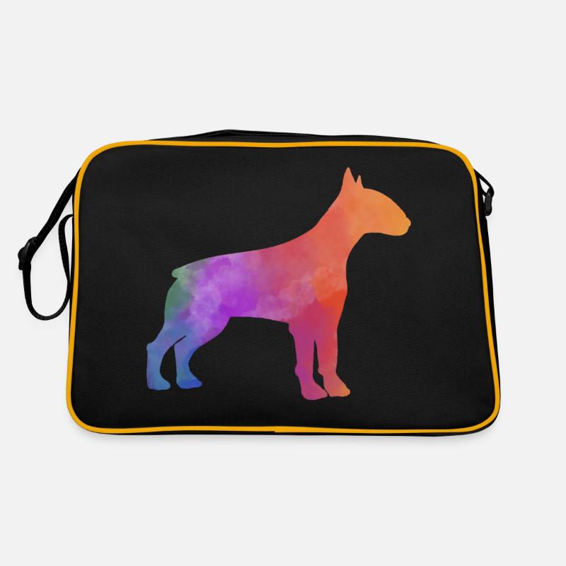 BULLTERRIER bunt Retro Tasche
