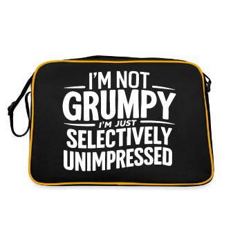 JE NE SUIS PAS , JE NE SUIS JUSTE PAS IMPRESSIONNÉ - Sac Retro - noir/or - Dos