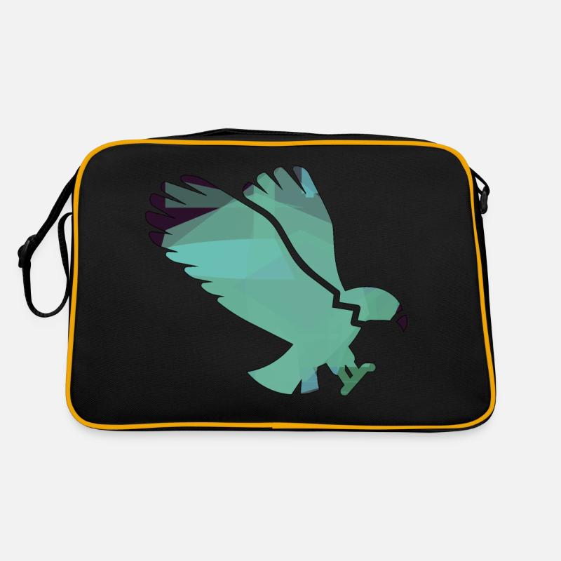 Adler - Retro Tasche - Schwarz/Gold