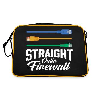 Réseau de système de pare-feu Straight Outta - Sac Retro - noir/or - Dos