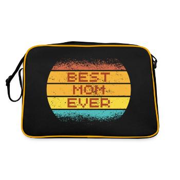 BEST MOM EVER - Retro Tasche - Schwarz/Gold - Hinten