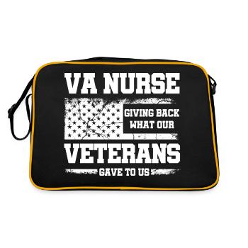 Infirmière VA Redonner ce que les vétérans nous ont donné - Sac Retro - noir/or - Dos