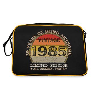 Né en 1985 - Vintage 1985 Anniversaire Rétro - Sac Retro - noir/or - Dos