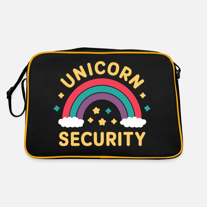 Einhorn Sicherheit Einhorn-Motto Unicorn Security Retro Tasche