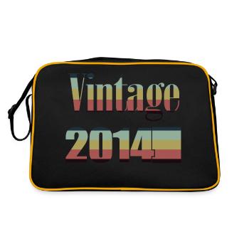 2014 Birthday 2014 Born in 2014 Birthday - Retro Bag - black/gold - Back