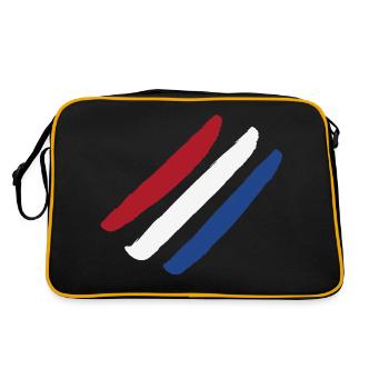 Drapeau des Pays-Bas - Rayures de style - Sac Retro - noir/or - Dos