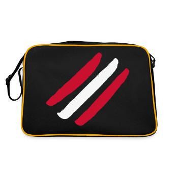Austria Flag - Style Stripes - Retro Bag - black/gold - Back