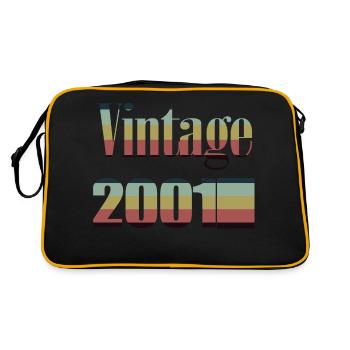 2001 Birthday 2001 Born in 2001 Birthday - Retro Bag - black/gold - Back
