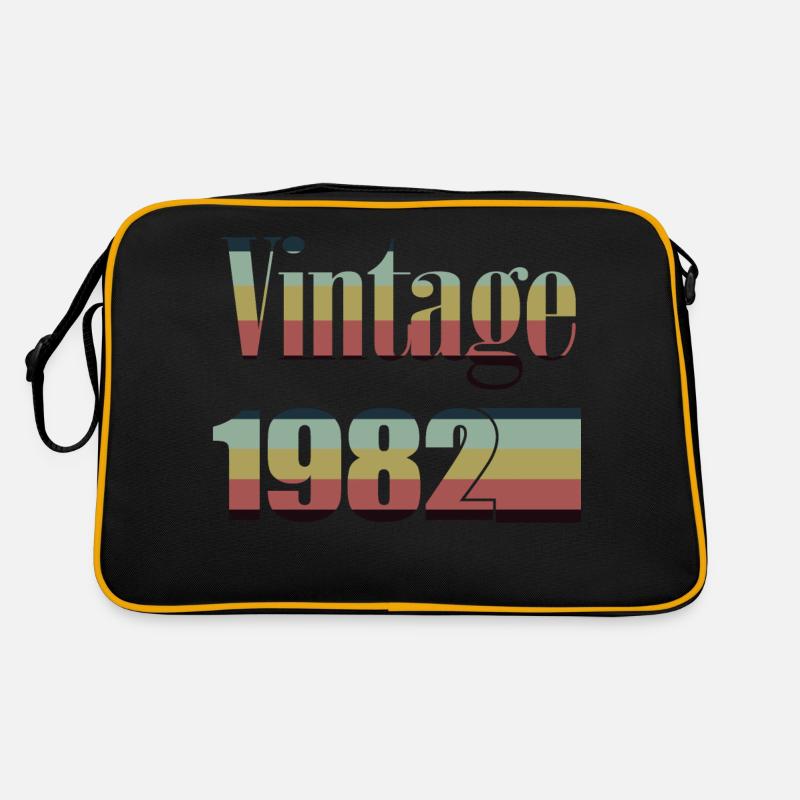 1982 Birthday 1982 Born 1982 Birthday - Retro Bag - black/gold