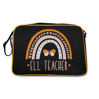 ELL Teacher English Learning Educator Language - Retro Bag - black/gold - Back