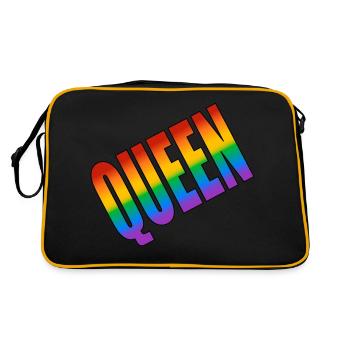 Reine arc-en-ciel LGBTQ Pride - Sac Retro - noir/or - Dos