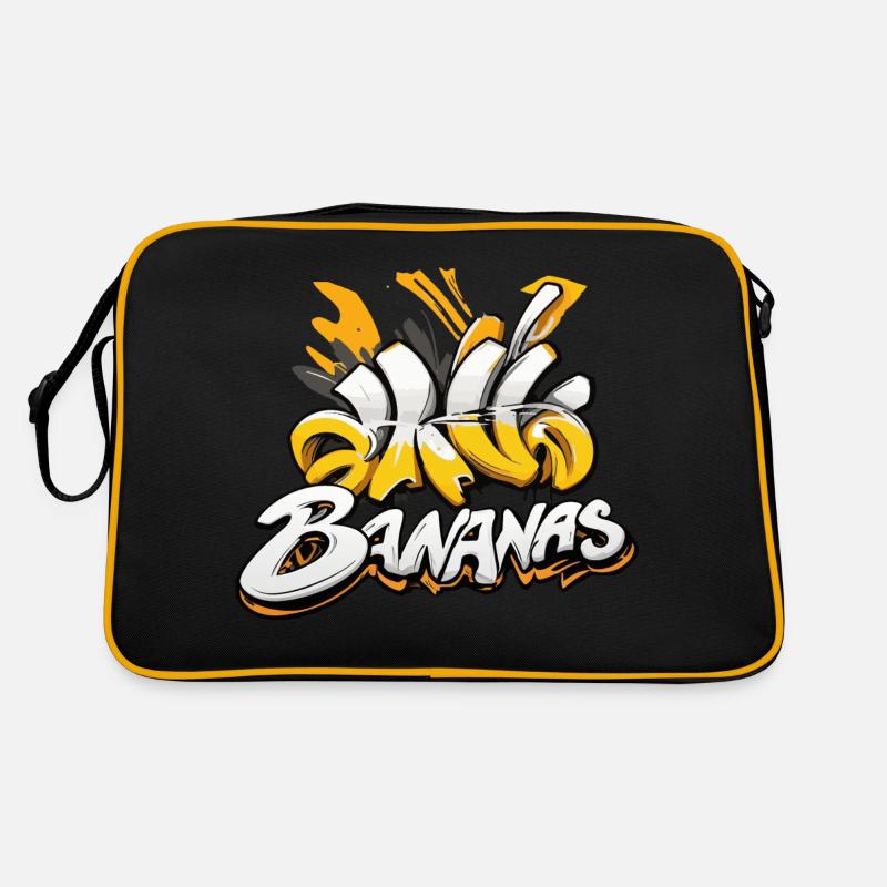 Bananen, Graffiti-Text Retro Tasche