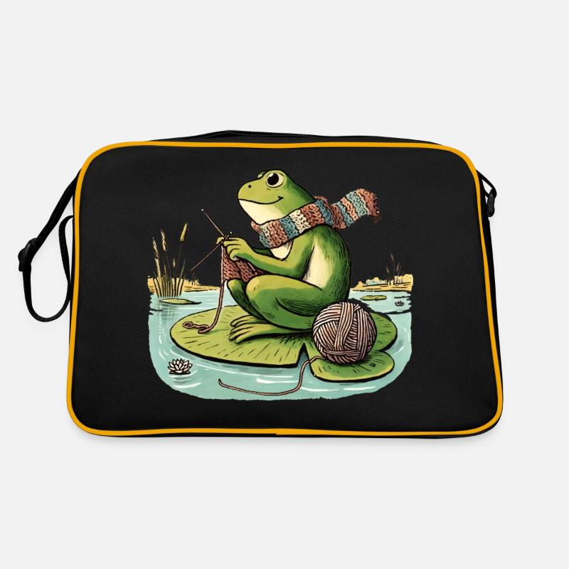Strickfrosch Retro Tasche