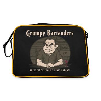 GRUMPY BARTENDERS - Retro Bag - black/gold - Back