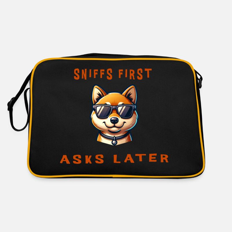 Sniffs first, asks later - cooler Shiba Inu Retro Bag