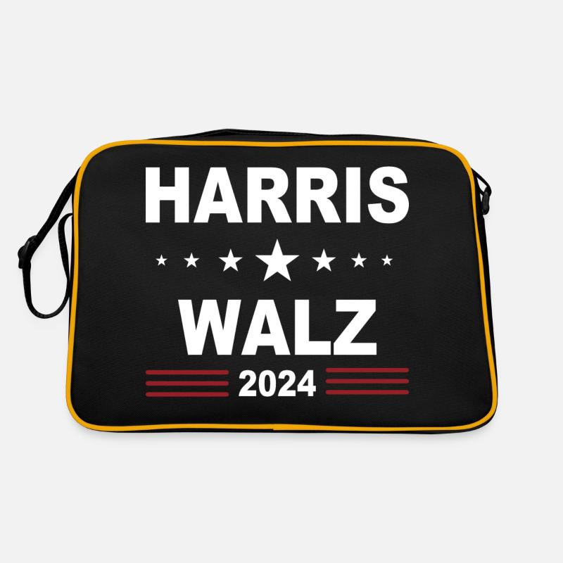 Harris Walz 2024 - Sac Retro - noir/or