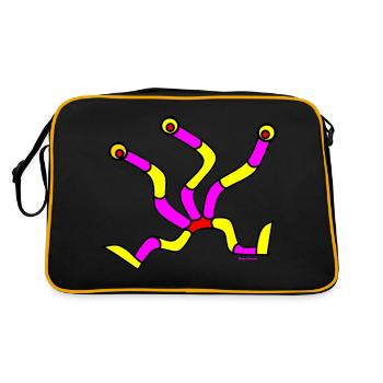 Chemise drôle par jango creation fashion - Sac Retro - noir/or - Dos