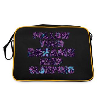Lass deine Träume weiter schlafen - Retro Tasche - Schwarz/Gold - Hinten